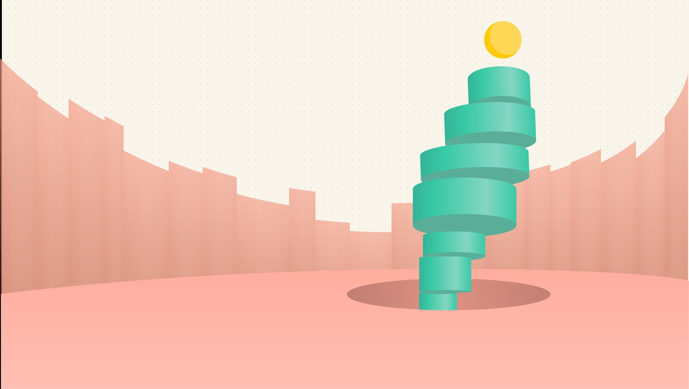 Spiralförmige Figur steigt aus dem Boden — pipe individualmarketing